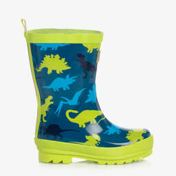 هاتلي-Boys Blue Real Dinos Rain Boots & Socks | Childrensalon Outlet