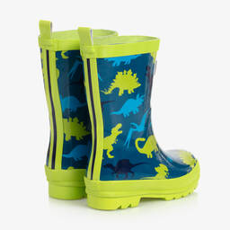 هاتلي-Boys Blue Real Dinos Rain Boots & Socks | Childrensalon Outlet