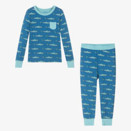 Hatley-Boys Blue Shark Soft Sleepwear | Childrensalon Outlet