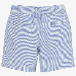 Hatley-Boys Blue Stripe Cotton Shorts | Childrensalon Outlet