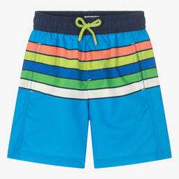 Hatley-Boys Blue Striped Swim Shorts (UPF50+) | Childrensalon Outlet