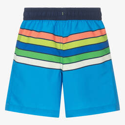 Hatley-Boys Blue Striped Swim Shorts (UPF50+) | Childrensalon Outlet