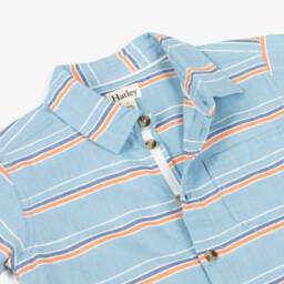 Hatley-Boys Blue Summer Stripe Cotton Shirt | Childrensalon Outlet