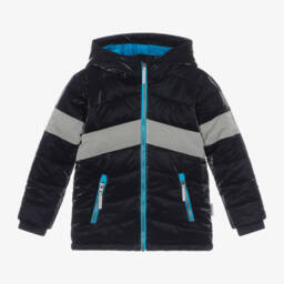 Hatley-Boys Chevron Hooded Puffer Jacket | Childrensalon Outlet