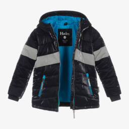 Hatley-Boys Chevron Hooded Puffer Jacket | Childrensalon Outlet