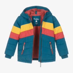 Hatley-Boys Chevron Hooded Puffer Jacket | Childrensalon Outlet