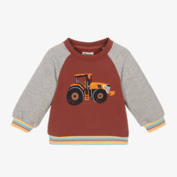 Hatley-Boys Cosy Tractor Print Sweatshirt | Childrensalon Outlet