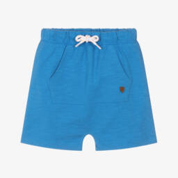 Hatley-Boys Cozy Blue Knit Shorts | Childrensalon Outlet