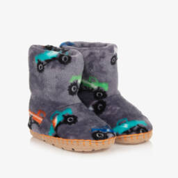 Hatley-Boys Cozy Truck Slippers | Childrensalon Outlet