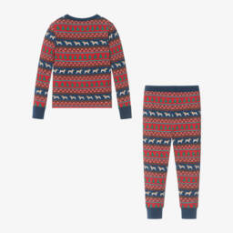 Hatley-بيجاما بنقشة الكريسمس لون أزرق وأحمر | Childrensalon Outlet
