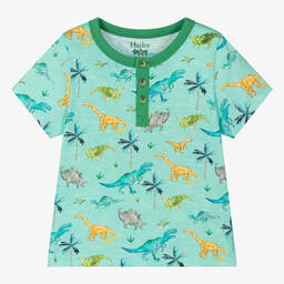 Hatley-Boys Green Cotton Palm Tree Dino T-Shirt | Childrensalon Outlet