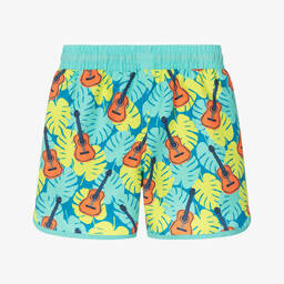 Hatley-شورت سباحة بطبعة جيتار لون أخضر | Childrensalon Outlet
