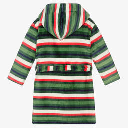 هاتلي-روب فليس مقلم لون أخضر وأبيض وأحمر للأولاد | Childrensalon Outlet