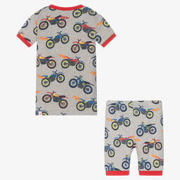 Hatley-Boys Grey Cotton Bike Pyjamas | Childrensalon Outlet