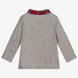 Hatley-Boys Grey Jersey Polo Shirt | Childrensalon Outlet
