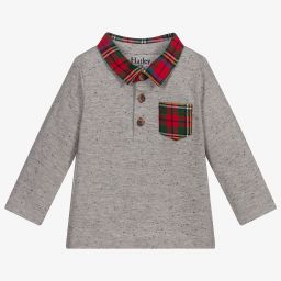 Hatley-Boys Grey Jersey Polo Shirt | Childrensalon Outlet