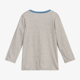 Hatley-Boys Grey Tractor Cotton Top | Childrensalon Outlet