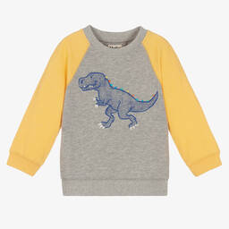 Hatley-Boys Grey & Yellow Dino Sweatshirt | Childrensalon Outlet