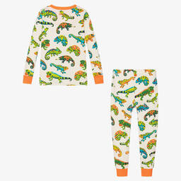 Hatley-Boys Ivory Chameleon Cotton Pyjamas | Childrensalon Outlet