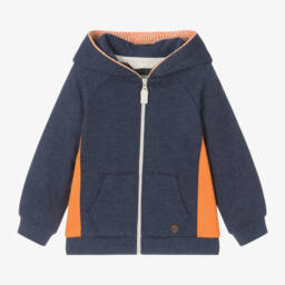 Hatley-Boys Navy Cotton Zip Hoodie | Childrensalon Outlet
