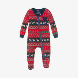 Hatley-Boys Navy & Scarlet Viscose Sleepsuit | Childrensalon Outlet