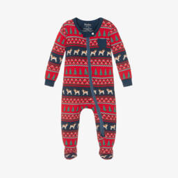 Hatley-Boys Navy & Scarlet Viscose Sleepsuit | Childrensalon Outlet