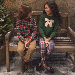 Hatley-Boys Red & Green Cotton Checked Shirt | Childrensalon Outlet