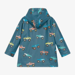 Hatley-Boys Teal Truck Rain Jacket | Childrensalon Outlet