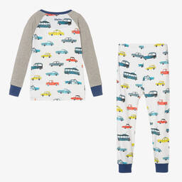 Hatley-Boys White Vehicles in the City Pyjamas | Childrensalon Outlet