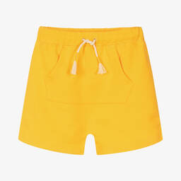 هاتلي-شورت أطفال ولادي قطن جيرسي لون أصفر | Childrensalon Outlet