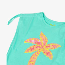 Hatley-Топ с принтом пальм для девочек аквамариновый | Childrensalon Outlet