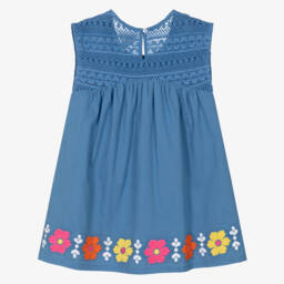 Hatley-Платье с цветочной вышивкой для девочек в лазурном цвете | Childrensalon Outlet