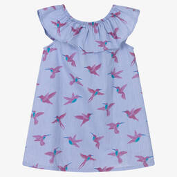 Hatley-Girls Blue Cotton Dress | Childrensalon Outlet