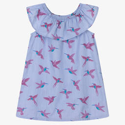 Hatley-Girls Blue Cotton Dress | Childrensalon Outlet