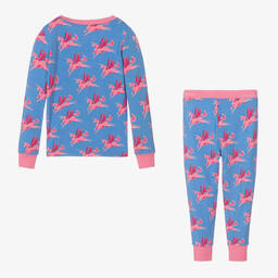 Hatley-Girls Blue Pegasus In Flight Pyjamas | Childrensalon Outlet