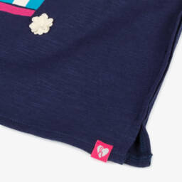 Hatley-Girls Blue Ruched Popcorn Tee | Childrensalon Outlet
