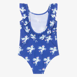 Hatley-مايّو بطبعة يونيكورن لون أزرق للبنات (UPF50+) | Childrensalon Outlet