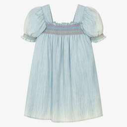 Hatley-Платье из шамбре с вышивкой для девочек синее | Childrensalon Outlet