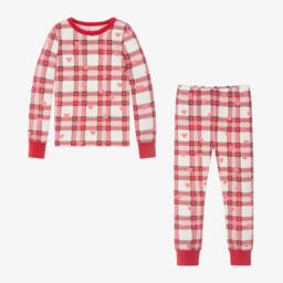 Hatley-Girls Checkered Heart Cotton Pyjamas | Childrensalon Outlet