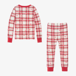 Hatley-Girls Checkered Heart Cotton Pyjamas | Childrensalon Outlet