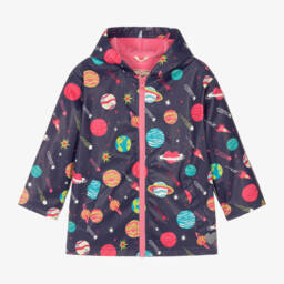 Hatley-Girls Cosmic Print Raincoat | Childrensalon Outlet