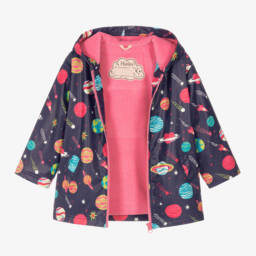 Hatley-Girls Cosmic Print Raincoat | Childrensalon Outlet