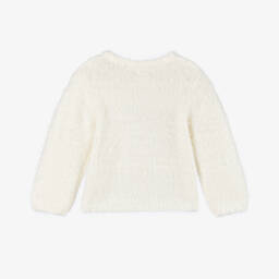 Hatley-بلوفر محبوك فلافي لون عاجي للبنات | Childrensalon Outlet