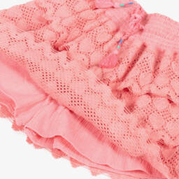 Hatley-تنورة شورت وردية بنقشة قلوب كروشيه للبنات | Childrensalon Outlet