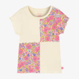 Hatley-Girls Floral Patchwork Yellow Tee | Childrensalon Outlet