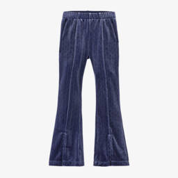 Hatley-Girls Glitter Blue Velour Flares | Childrensalon Outlet