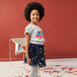 Hatley-Серая хлопковая футболка для девочек | Childrensalon Outlet