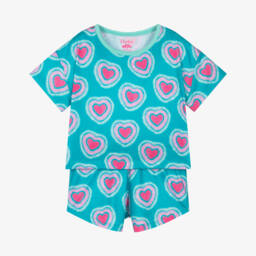 Hatley-ملابس نوم خضراء بنقشة قلوب للبنات | Childrensalon Outlet