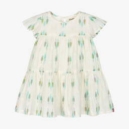 Hatley-Girls Ivory Feather Embroidered Dress | Childrensalon Outlet