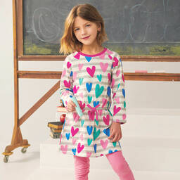 Hatley-Кремовое платье с сердечками для девочек | Childrensalon Outlet